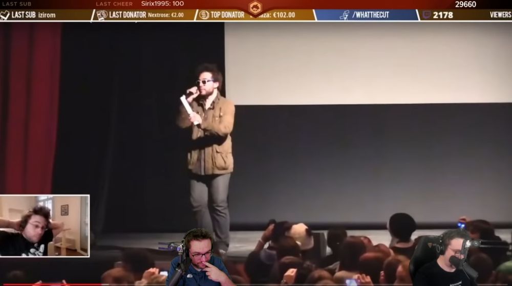 Streamer Antoine Daniel reaction to himself in four different timelines