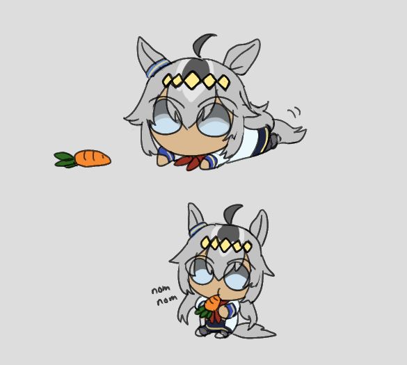 oguri cap munching on a carrot