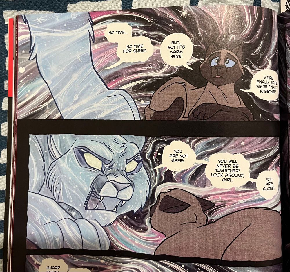 A page from the Feral: 2 – Cat Lady graphic novel.