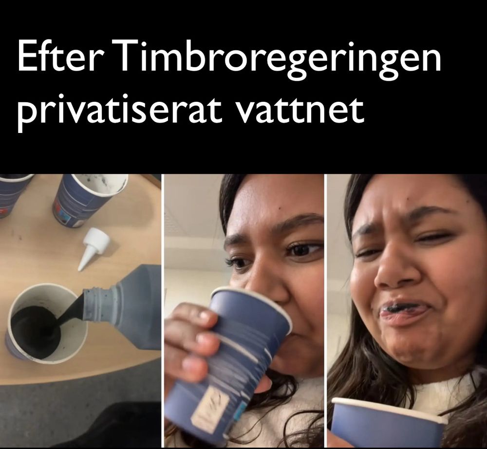 Efter Timbroregeringen privatiserat vattnet och sedan stackaren som fick dricka svart sörja