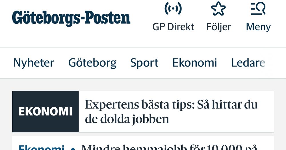 Skärmdump från Göteborgs-Posten:
”Expertens bästa tips: Sa hittar du de dolda jobben”

Källa: https://www.gp.se/ekonomi/expertens-basta-tips-sa-hittar-du-de-dolda-jobben.1b077909-a990-406d-b8f8-64be56274757