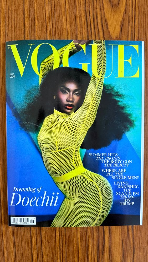 Vogue magazine cover. 