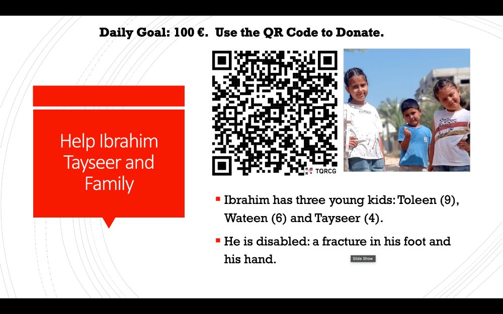 Campaign for Ibrahim, Soha and their kids. Link in reply.