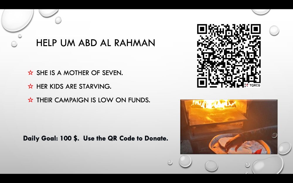 Campaign for Um Abd Al Rahman. Link in reply.