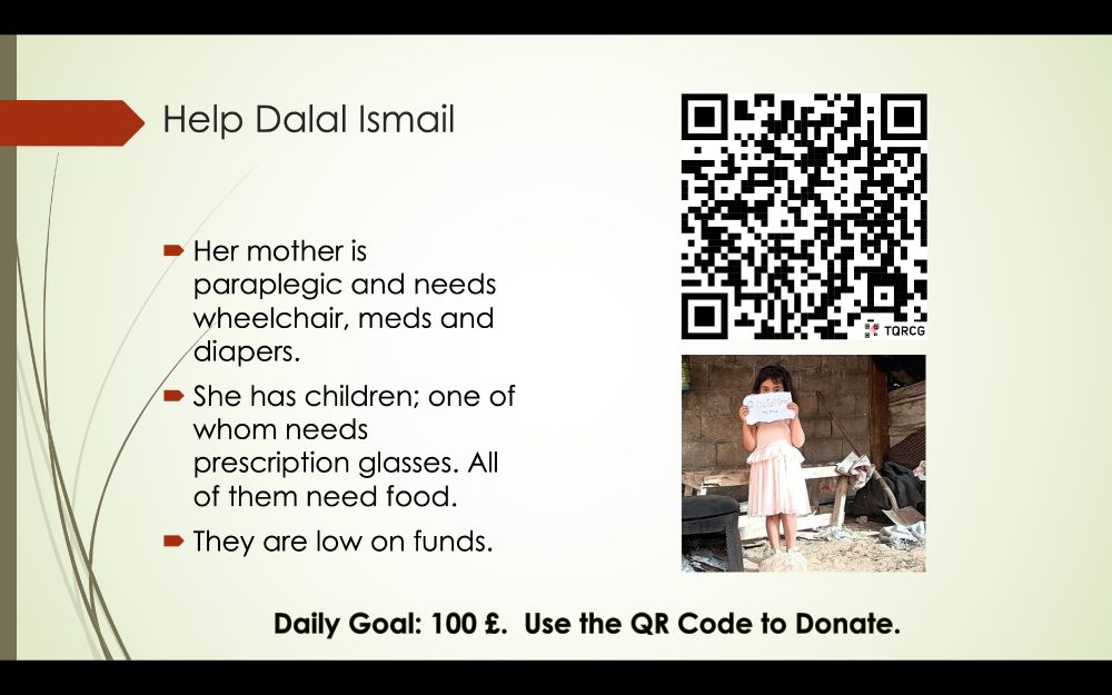 Campaign for Dalal Ismail. Link in reply.
