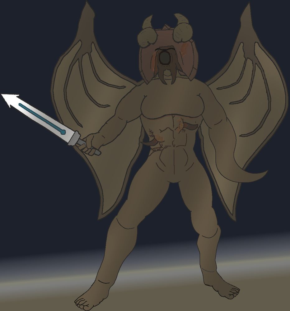 A Rimworld ghoul holding a Monosword