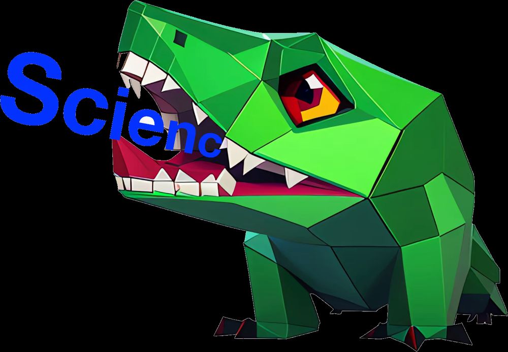 A crocodile swallows the word "Science"