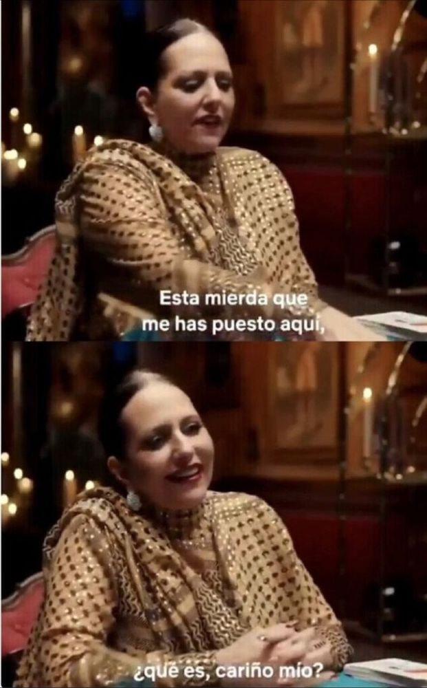 foto de la serie paquita salas que pone esta mierda que me has puesto aquí qué es cariño mío