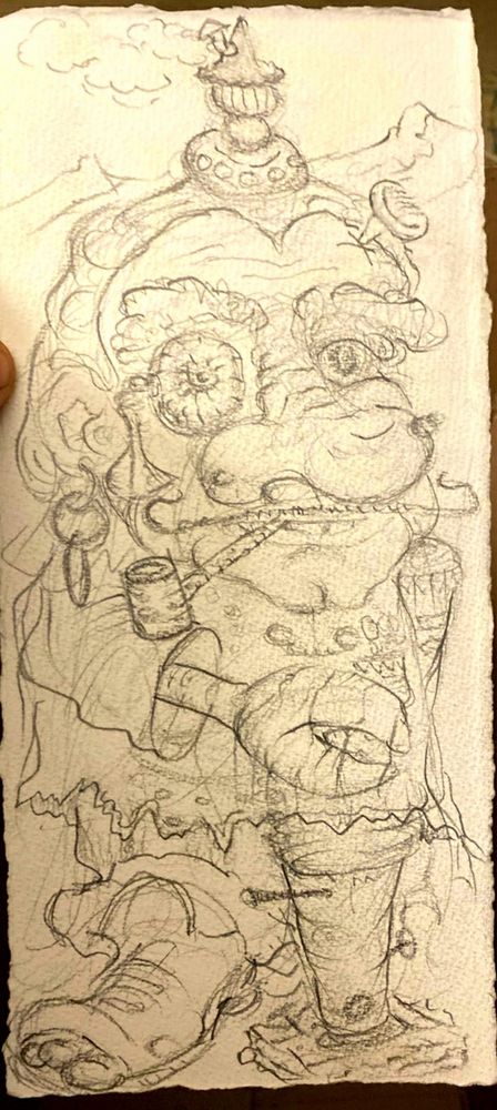 Rough draft of a ne'er do well. #illustration #ruffian #bamboozled #blockisland #sailor