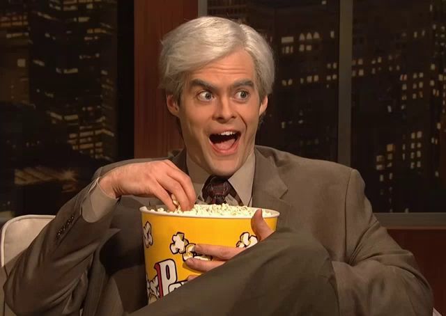 Bill Hader Eating Popcorn GIF