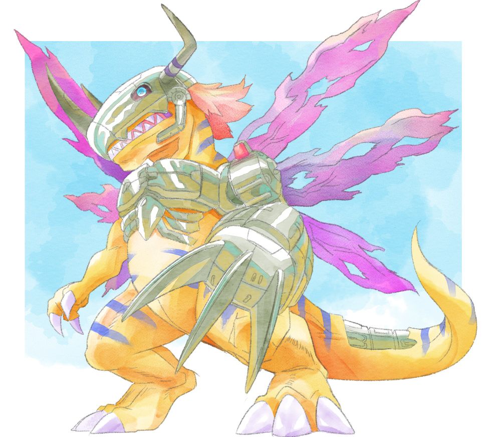 Metalgreymon is so reflective and shiny