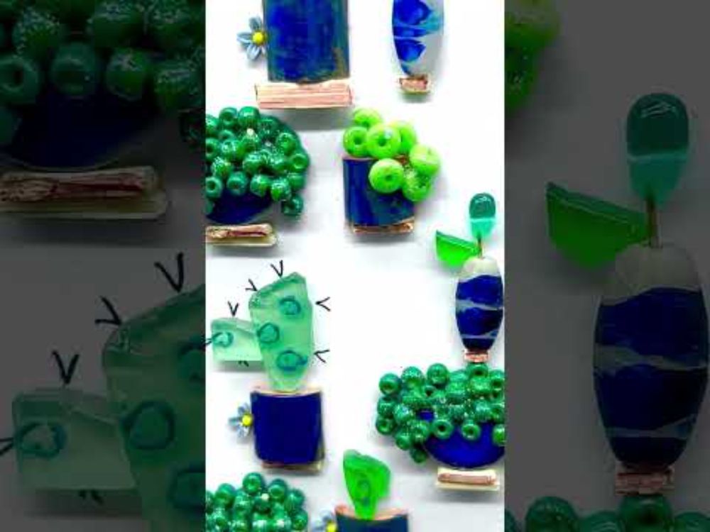 "Blue-Green Oasis: Shelved Plant Harmony" #art
