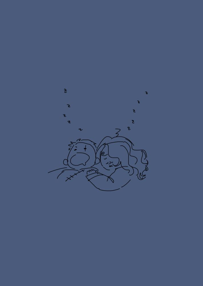 a loud snore wakes sanji up. turns out that was just a bad dream. he's 40, sharing a bed with zoro, and wearing one of zoro's earrings. zoro lets out a snort and shuffles in his sleep. sanji, still shaken, turns to face him.