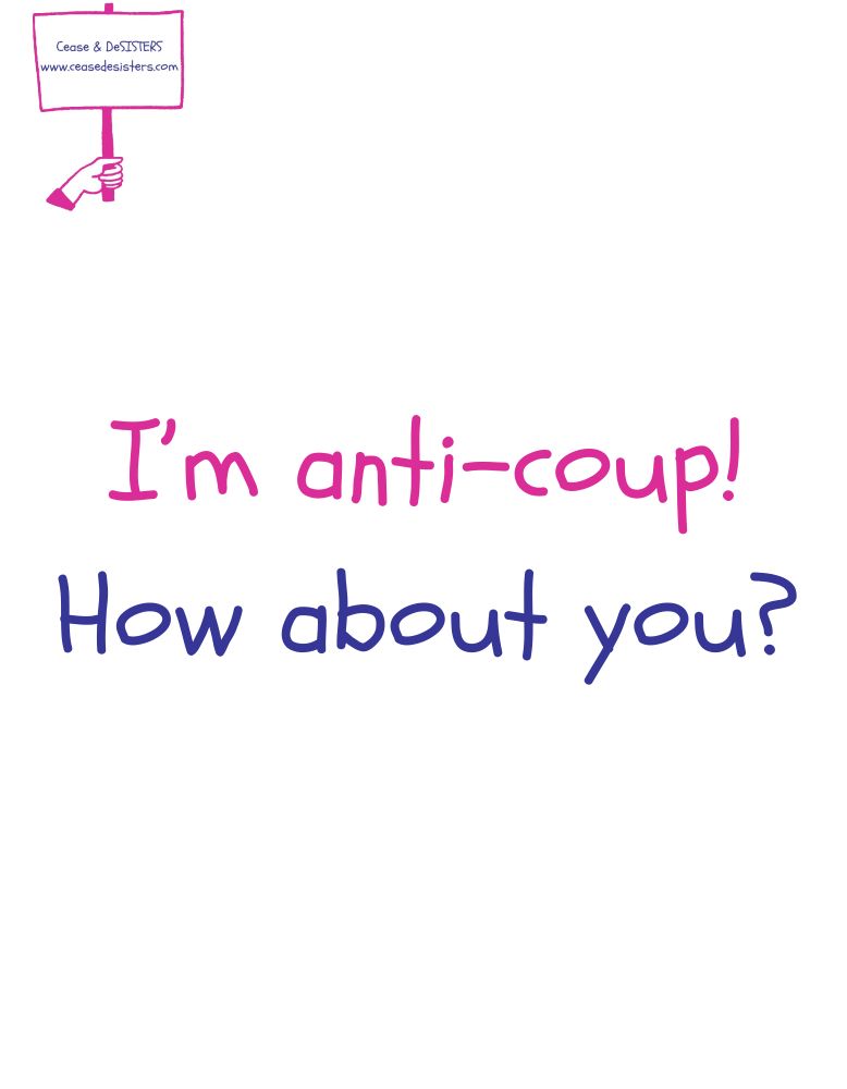 I'm anti-coup! How about you?