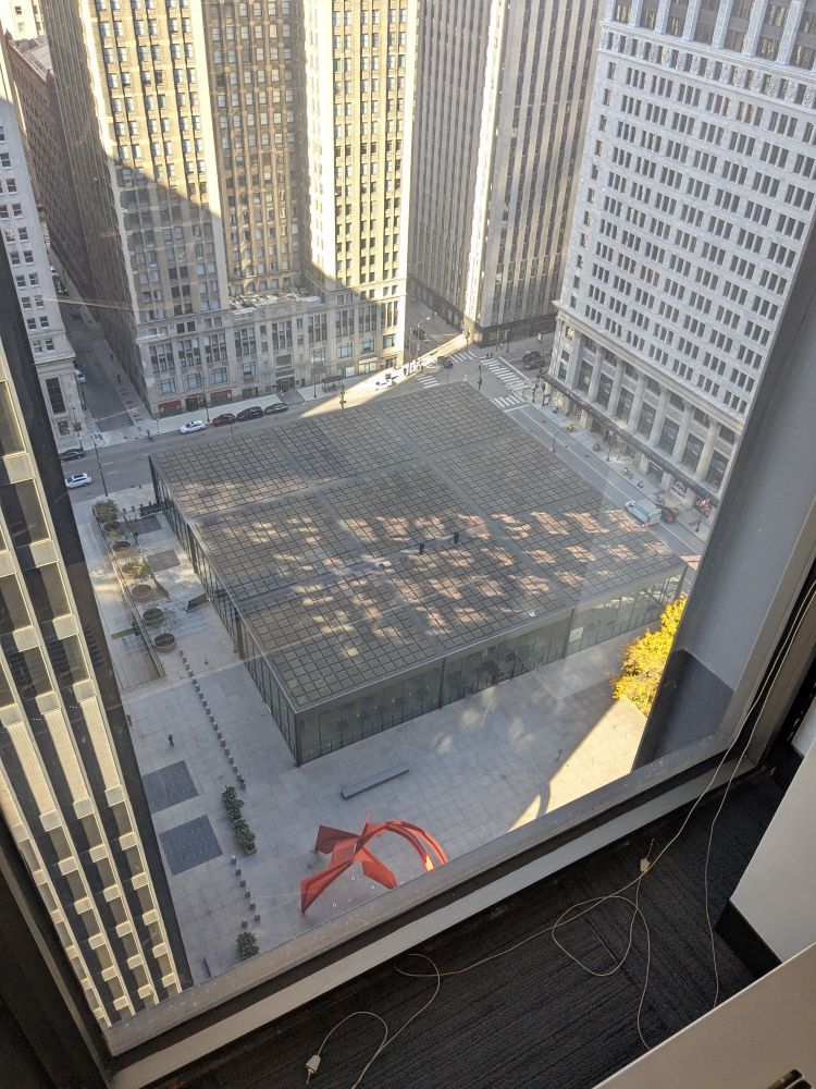 Overhead view of the Chicago Federal Center Post Office