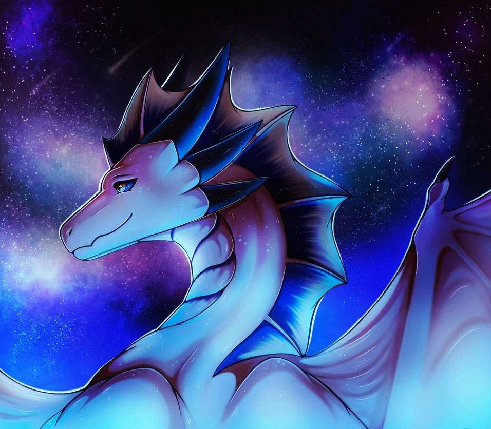 Raising her wings, Amendelwyr looks to her left and hums to herself with amusement. The night sky glimmered without a single cloud to hide it. She saw her friends, her family, her people.

The stars shone on them all.

"Thank you..." and her light grew brighter.

Thank you, Moliin!~ 💖

#Skywarden #Amendewyr #dragon #dragoness #dragons #art #humanart #dragonart #realart #digitalart #uplifting #gratitude #heart #hopeful