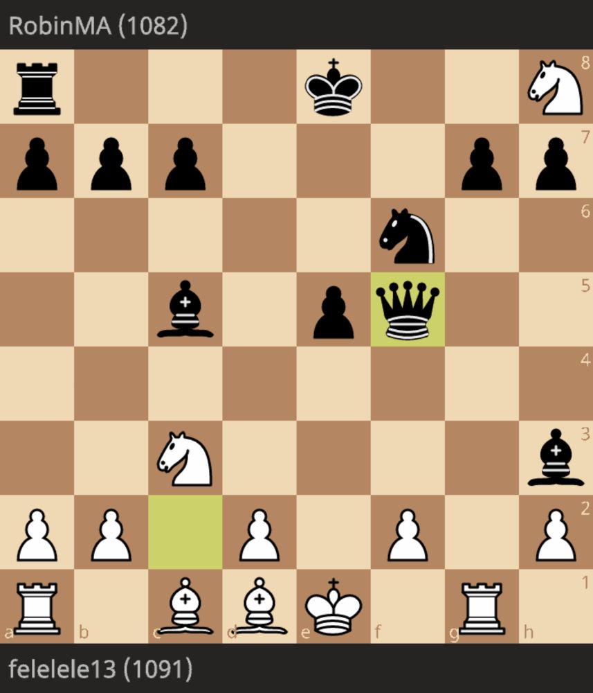 Blitz Chess • felelele13 vs RobinMA