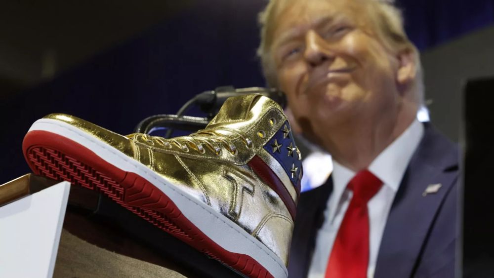 Who makes Donald Trump's gold sneakers? What we know