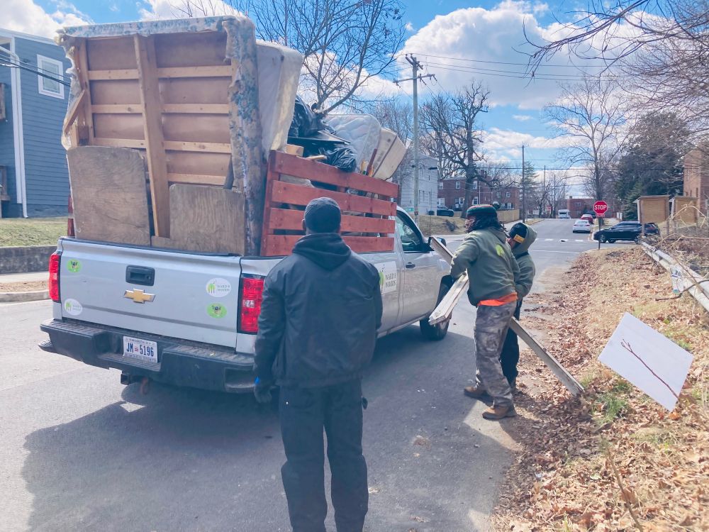 Ward 8 Woods putting the muscle into community cleanups with approximately five mattresses collected. 