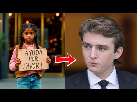 Barron Trump se ACERCA a una NINÃ fuera de un Restaurante de Lujo, lo que hace después es increíble