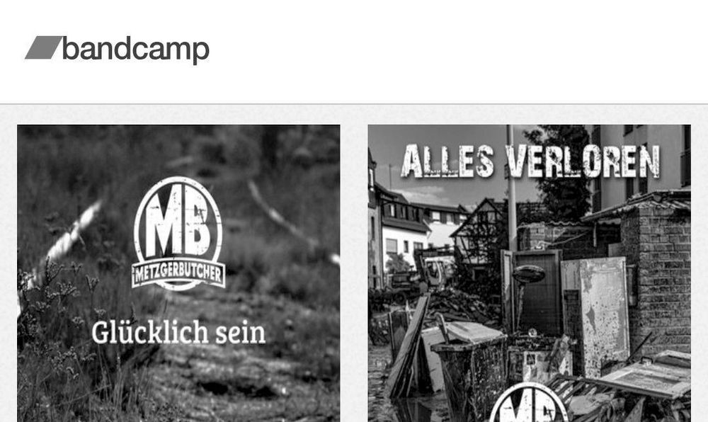 Ein Ausschnitt der Seite der Band MetzgerButcher bei bandcamp.com.