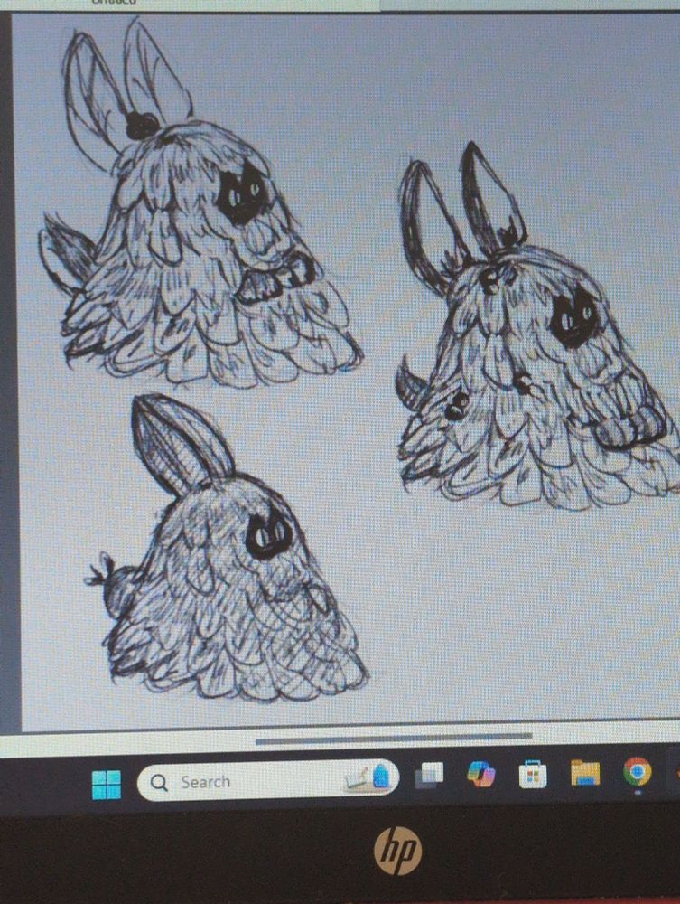 Sketches of a Pokemon Oc Based on An Bush & Rabbit