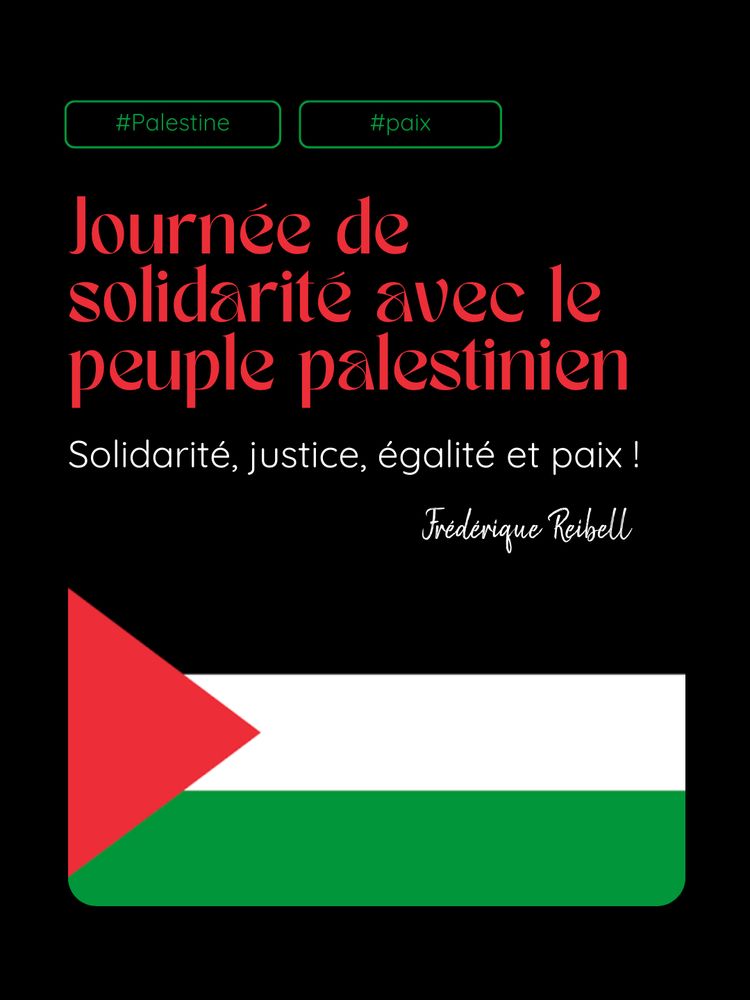 Visuel présentant l’article. Couleurs du drapeau palestinien 