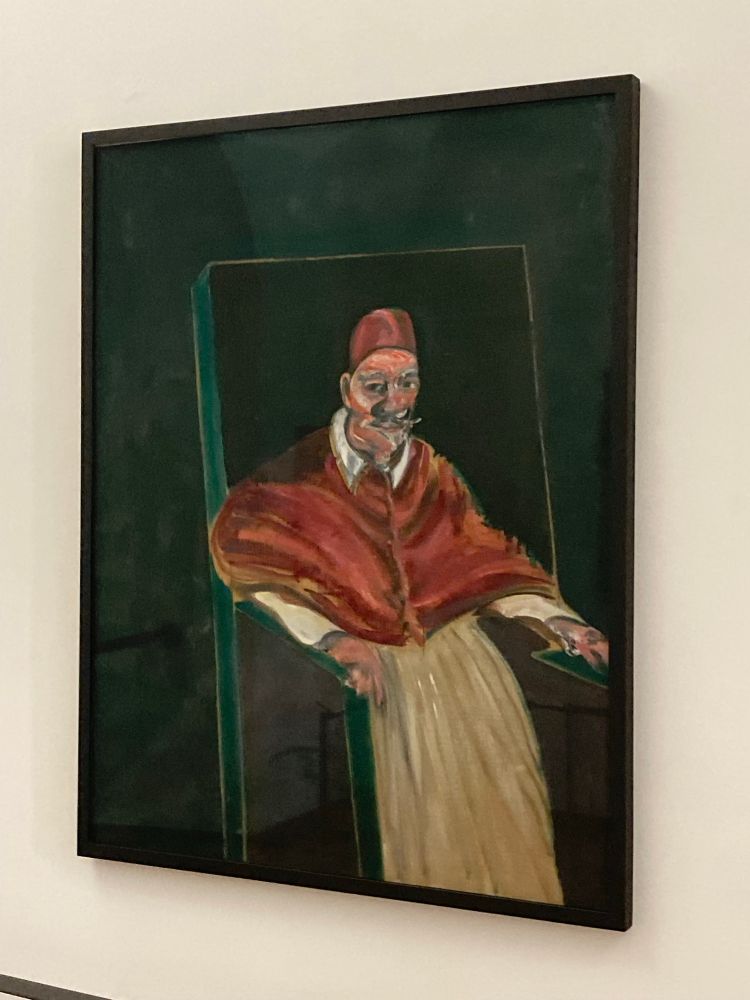 One of Francis Bacon’s many takes on Velazquez’s Pope Innocent, in the Vatican collection