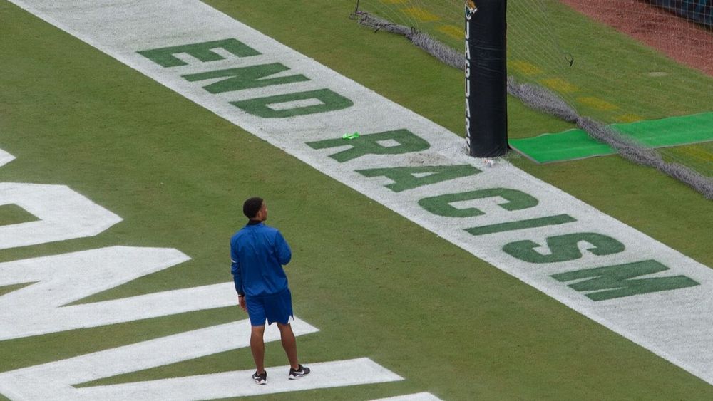 For the sixth straight season, all 32 NFL teams will feature a message of their choice in one end zone at each home game and "It Takes All of Us" in the opposite one.