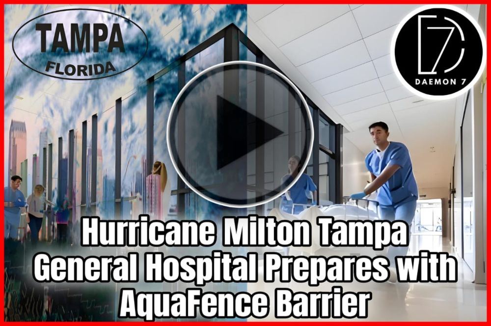 Hurricane Milton Tampa General Hospital Prepares with AquaFence Barrier