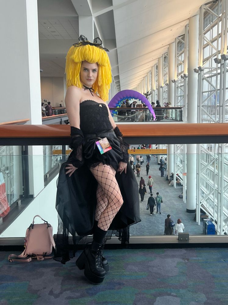 me in goth princess peach cosplay