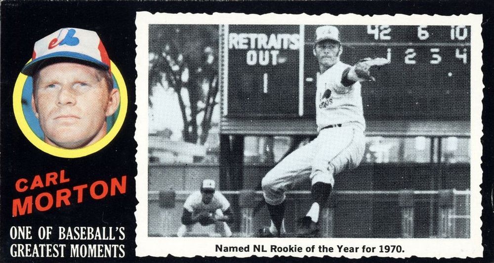 Carl Morton Montreal Expos, 1970 NL Rookie of the Year 