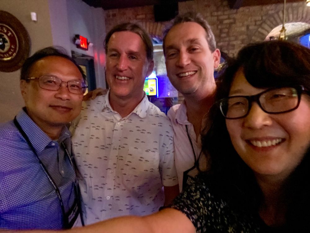 Researchers posing together for a selfie.