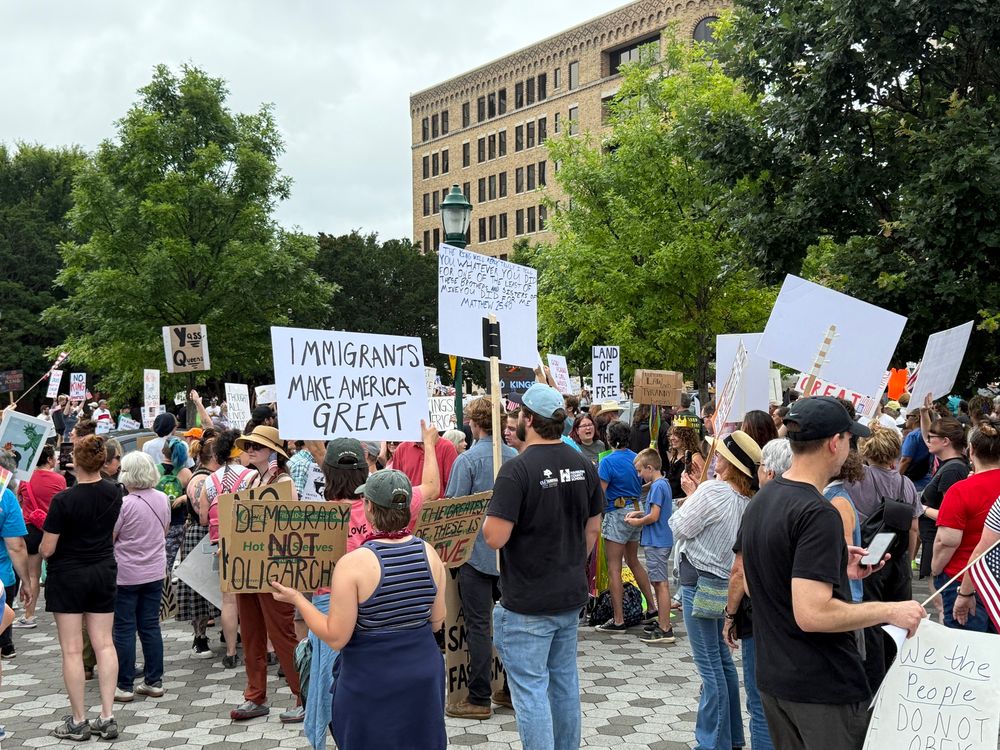 Protesters line the streets in Chattanooga