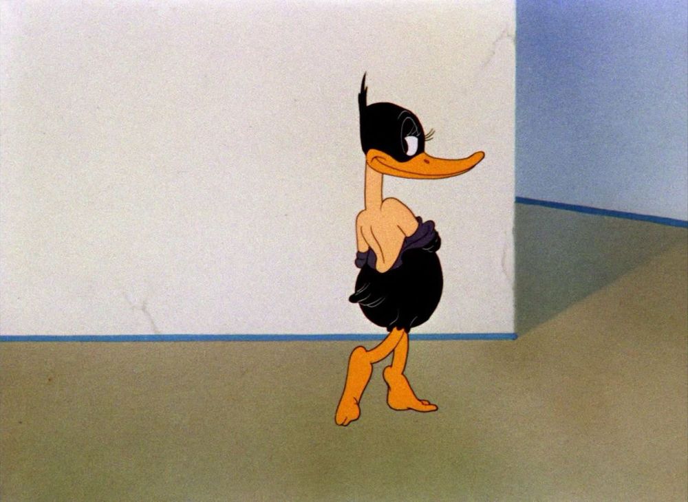 Daffy Duck being all sultry like