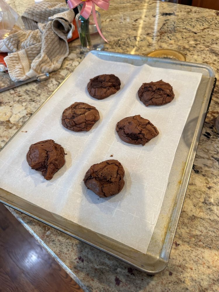 Sheet of chocolate cookies 