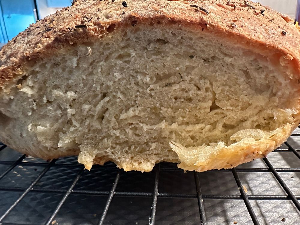 Rosemary olive oil bread inside