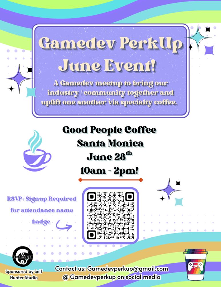 #LA #Gamedev #Gamedev PerkUp #events #flyer 
