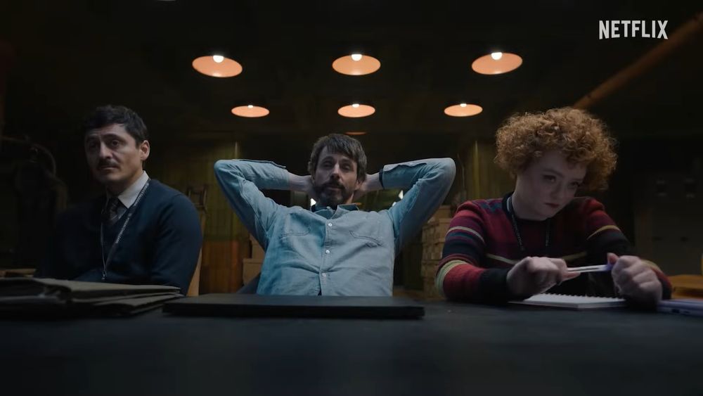 Akram, Carl, and Rose in a scene from Dept. Q