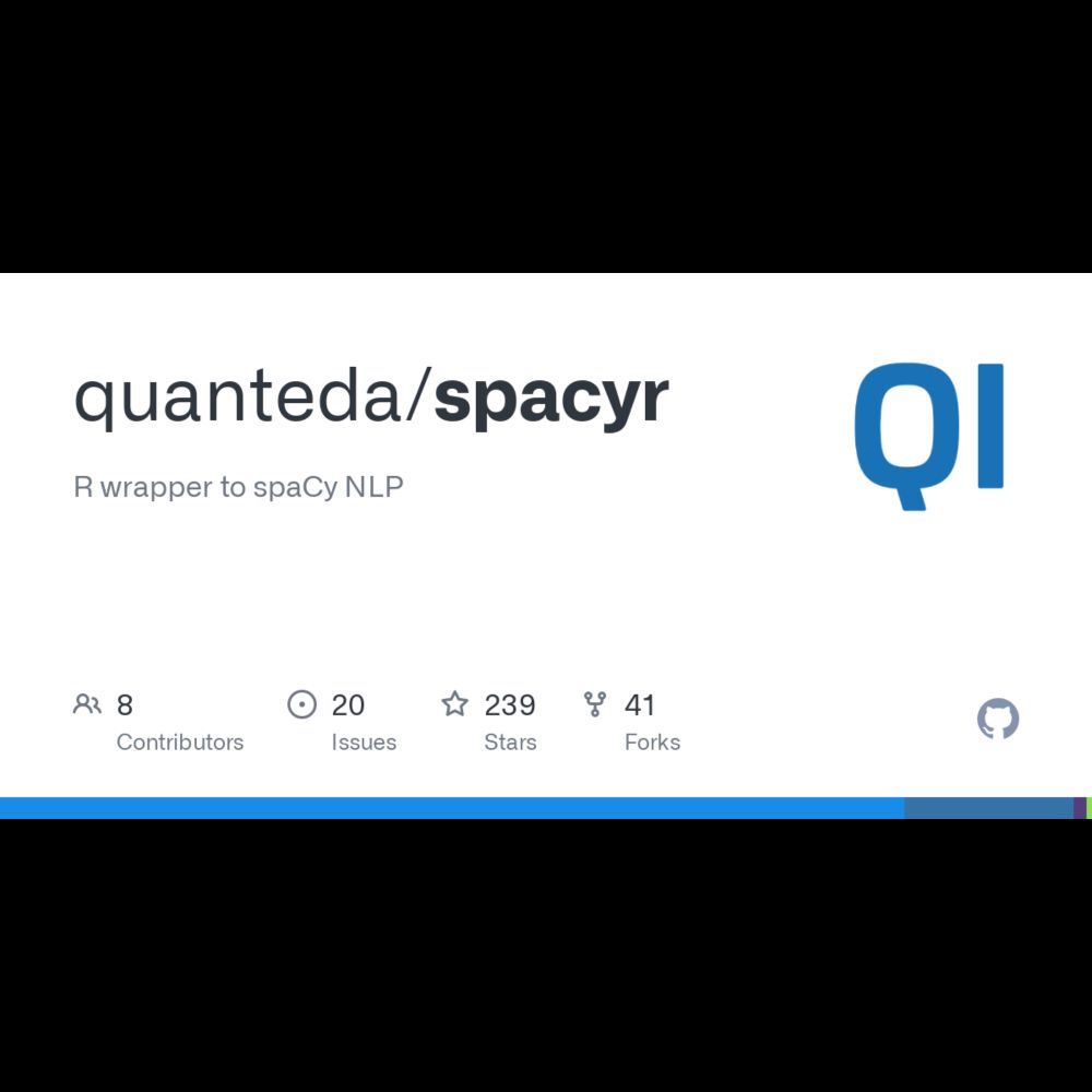 GitHub - quanteda/spacyr: R wrapper to spaCy NLP