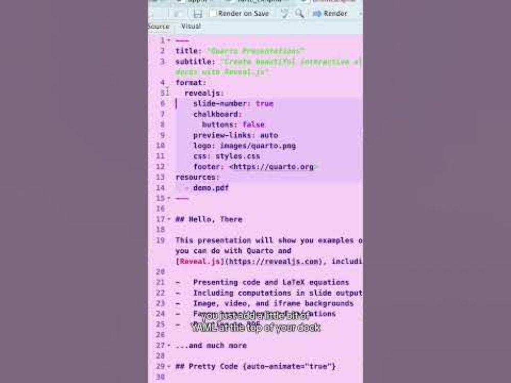 Make data science slides with code using Quarto