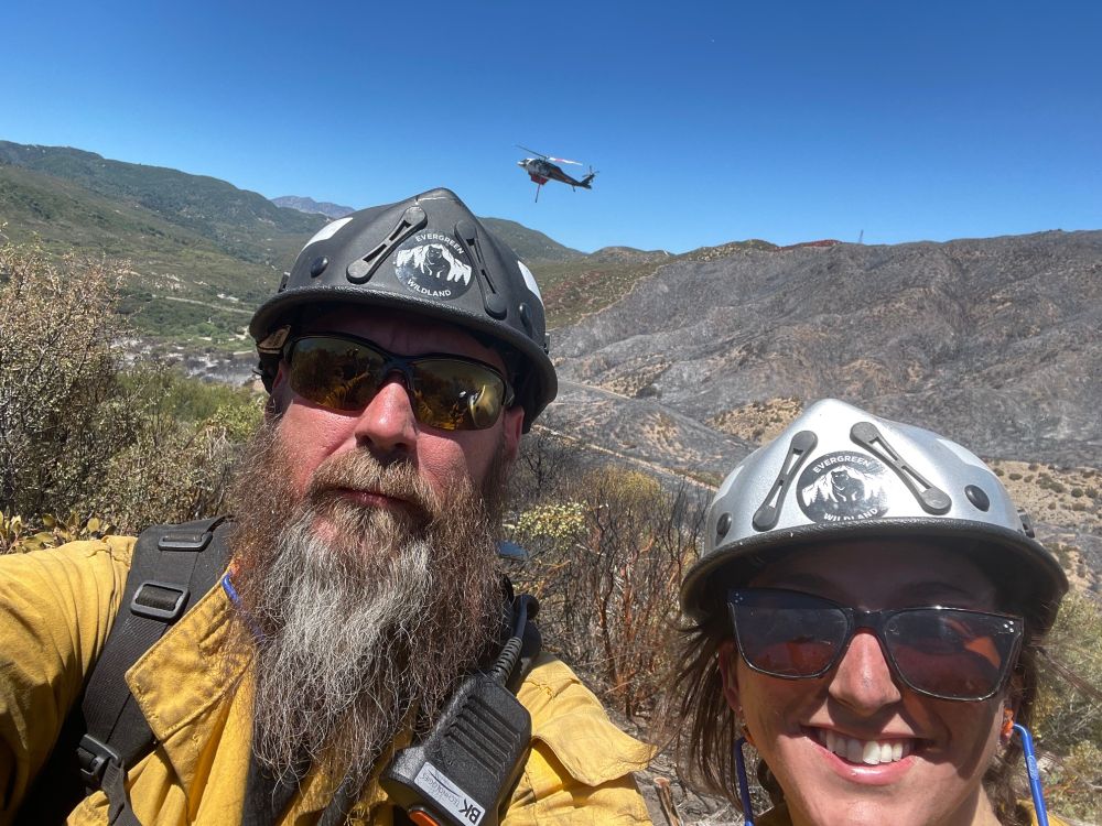 Taking a break on the Lake Fire
