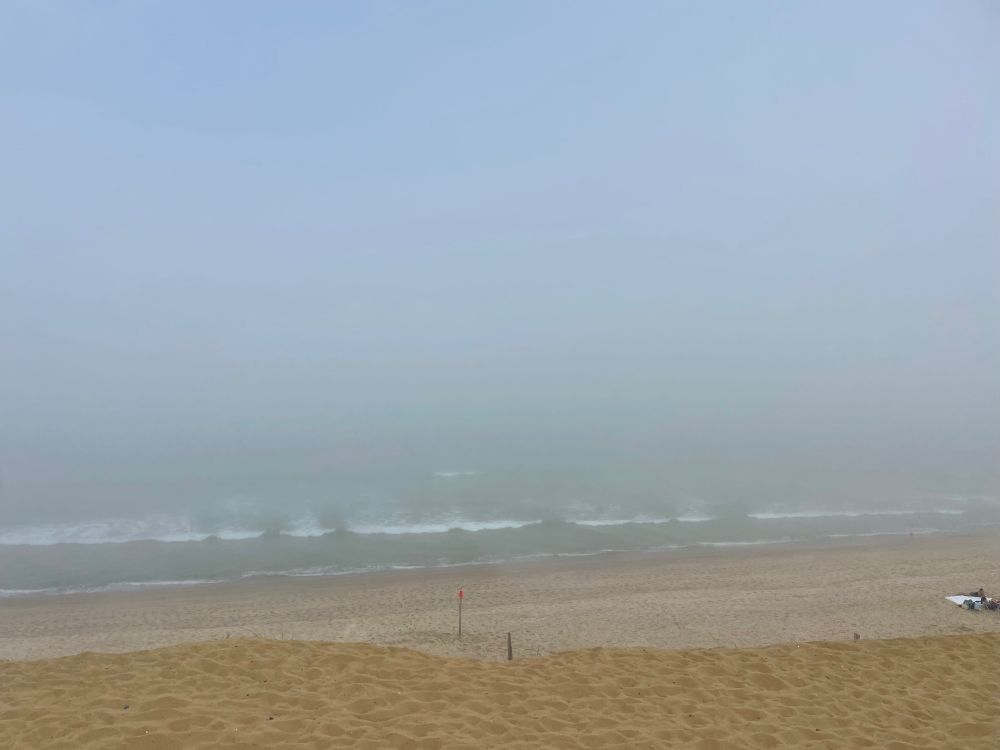 Misty day at Cahoon Hollow Beach.