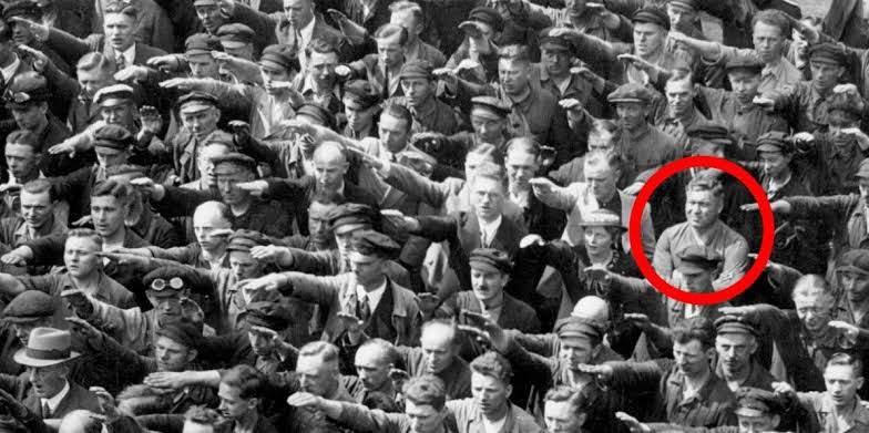 August Landmesser. Refused to do the nazi salute.