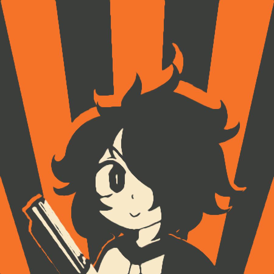 Mono holding the Scattergun from Team Fortress 2, in the style of an achievement from the game