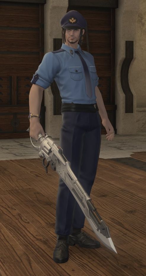 Current Gunbreaker glamour; Police Uniform made using the 2024 Halloween glamour