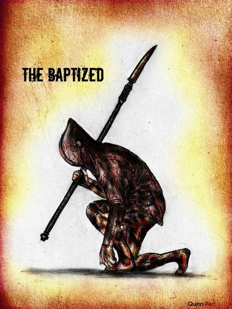 "The Baptized, that's what they call themselves. 
When everybody else hid in the old colony tunnels, they were stuck to the surface, with all the "animals". 
See these people were always a bit odd, all the oil workers were. Something about the oil "sung" to them, apparently, a hum they all shared in their heads. 
When the Orchid's presence shrieked in challenge to the oil's song, the bastards all snapped, stripped down to the thin synthetic membranes atop their true skin, adorned their coats, and plunged into the oil.
They emerged as zealots, the children of the dead god and siblings to it's child, the Polubog. They refuse to see, now they only hear, humming the FatherChild's song like the buzzing of a cicada.
The Baptized claim themselves holy soldiers of the black milk, thus they must fight it's enemy, and convert those deaf to the oil's loving coo."