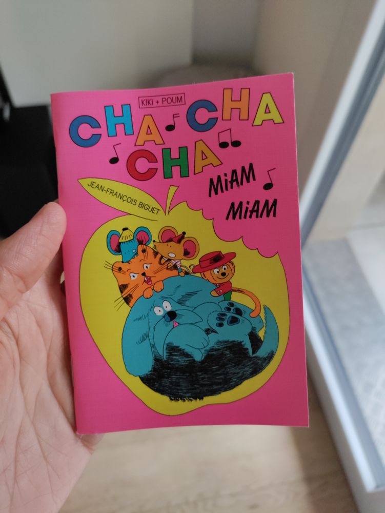 Comic book from jean François biguet "cha cha cha" with a dog a cat  a monkey and two mices 