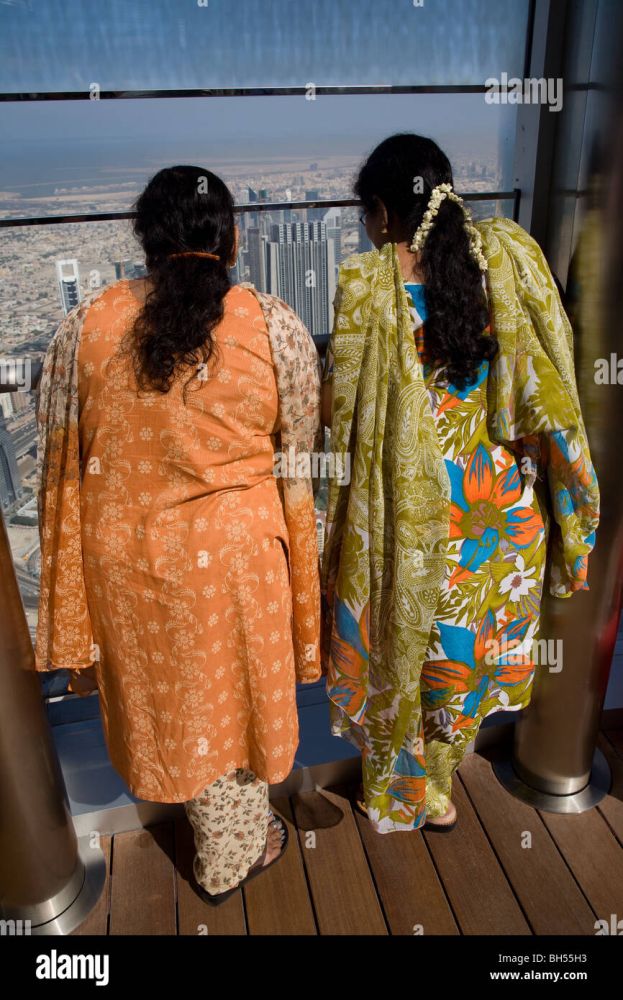 Indian Tourists At the Top Burj Khalifa Dubai Stock Photo - Alamy