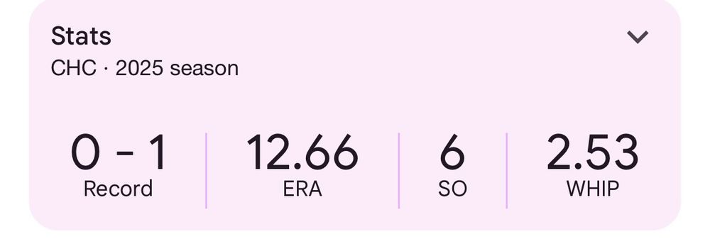 Nate Pearson 2025 stats; 0-1, 12.66 ERA, 2.53 WHIP